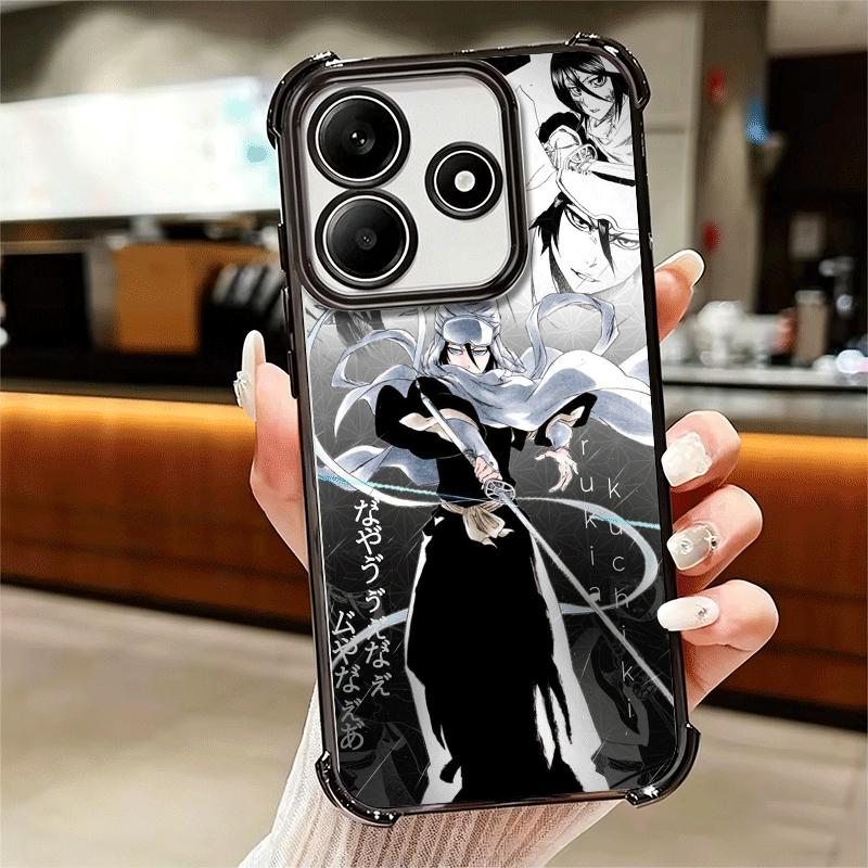 Чехол для телефона с покрытием Bleach Kuchiki Rukia для Xiaomi Redmi Note 14 15 Pro Plus 13 12 11 11S 11T 10 9S 9 5G, противоударный чехол с подушкой безопасности