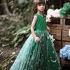 Children's Gowns Princess Long Dresses Christmas Red Girl's Runway Performance Dresses Embroidered Children's Gowns Dresses