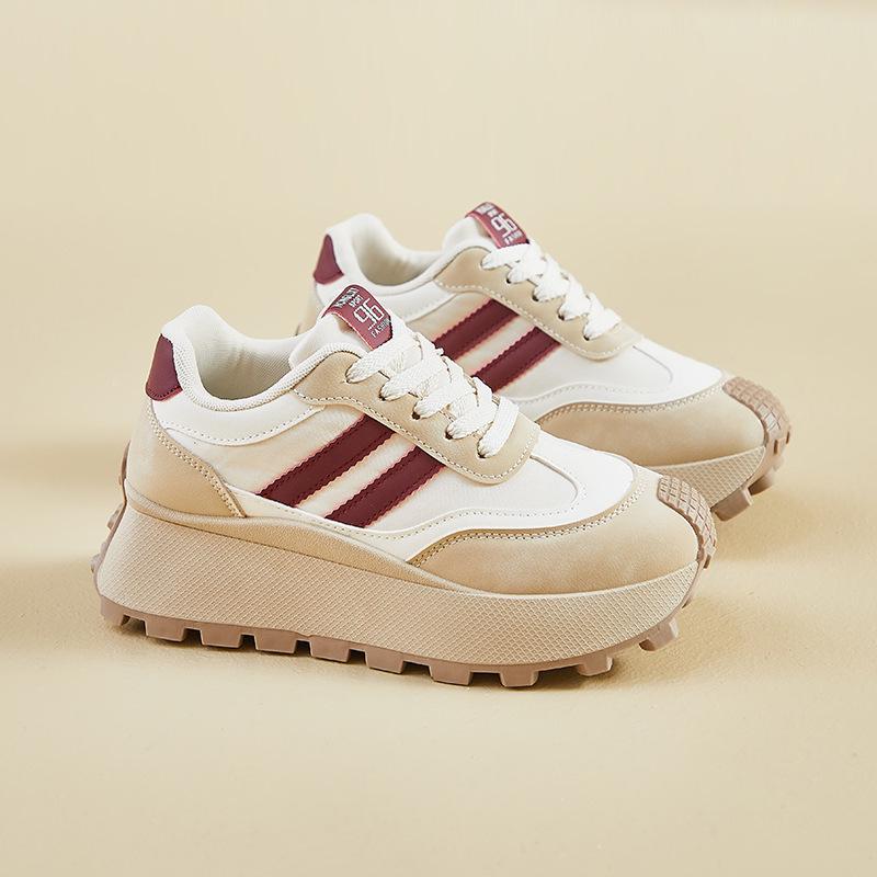 Korean Style Women's 2025 Spring Forrest Gump Shoes - Thick-Soled, Height-Increasing Casual Running Shoes HL871-1