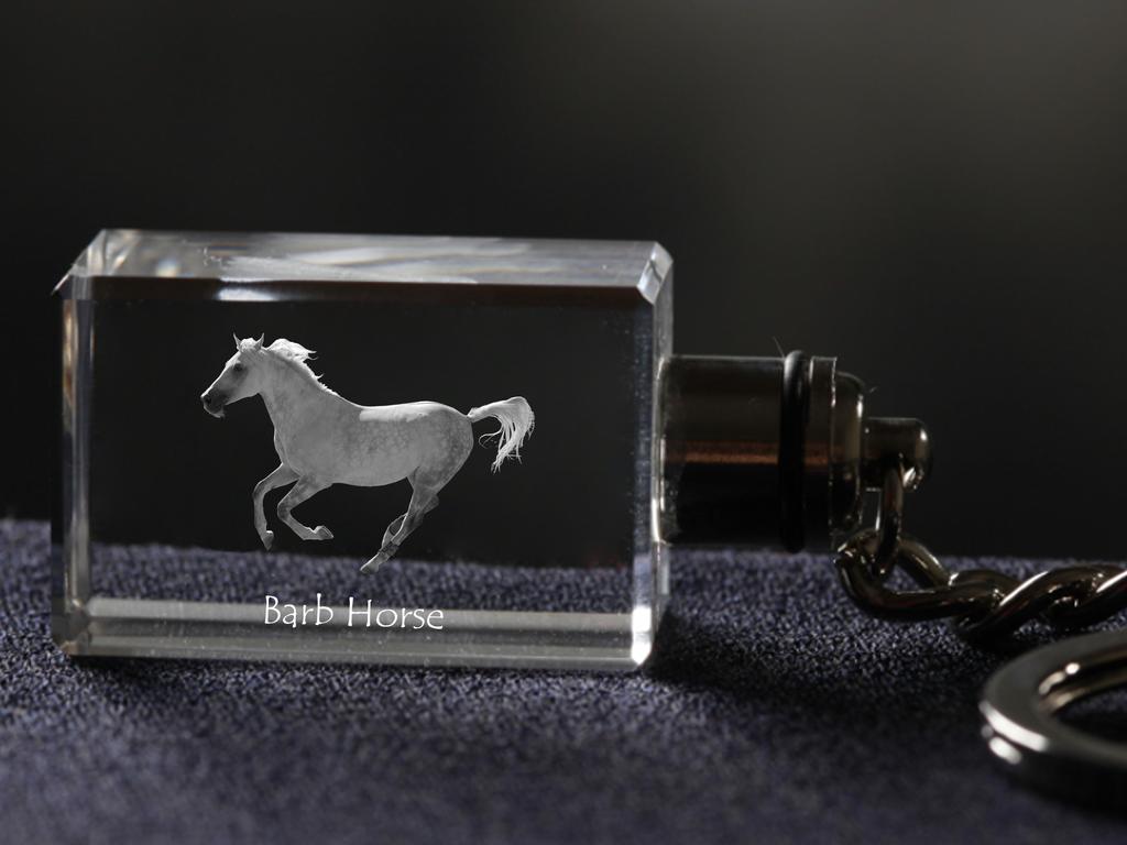 Barb Horse - Crystal Pendant with Photo of a Horse, Illuminated Pendant, Unique Gift by Art-Dog Brand