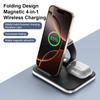 E16 Multifunction Foldable Wireless Charger Dock with Night Light for Mobile Phone/Airpods/Apple Watch