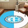 Atletico Belgrano Crest Round mat, Anti-slip Circle Carpet Chair rug For livingroom,Bedroom, doormat home decor Gift Christmas Gifts