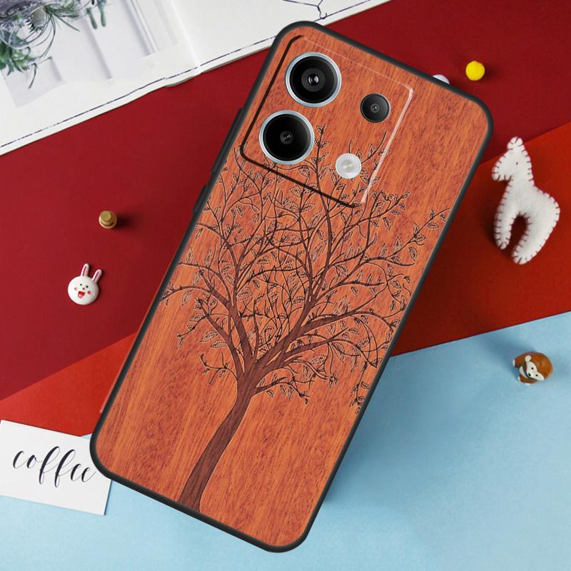 Natural Bamboo Wood Pattern Print Case For Xiaomi Redmi Note 12 11 10 9 8 13 Pro Plus 12S 11S 10S 9S 10A 9C 10C 12C 13C Cover