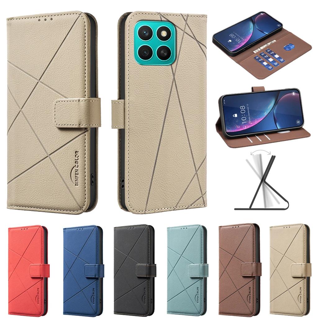 Кожаный чехол-книжка с магнитным клапаном и держателем для карт для Honor X8C X9C 5G X5B X7C X6B X9B X8B X7B X7A