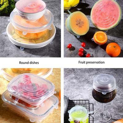 6 шт. силиконовые крышки для пищевых продуктов, крышки для чаш, кухонные гаджеты, прочная стабильность, пылезащитные, сохраняющие свежесть пищевые продукты, гибкие изоляционные чехлы, крышки для кастрюль и чашек