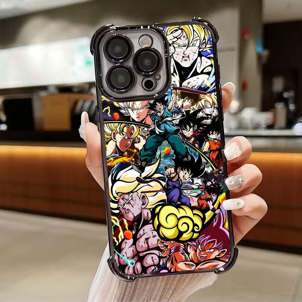 Japanese Dragons Ball Super Eyes Head Cartoon Phone Case for iPhone 11 13 15 16 17 Pro Max 14 Plus 17Air 16E 12 Mini Clear Cover