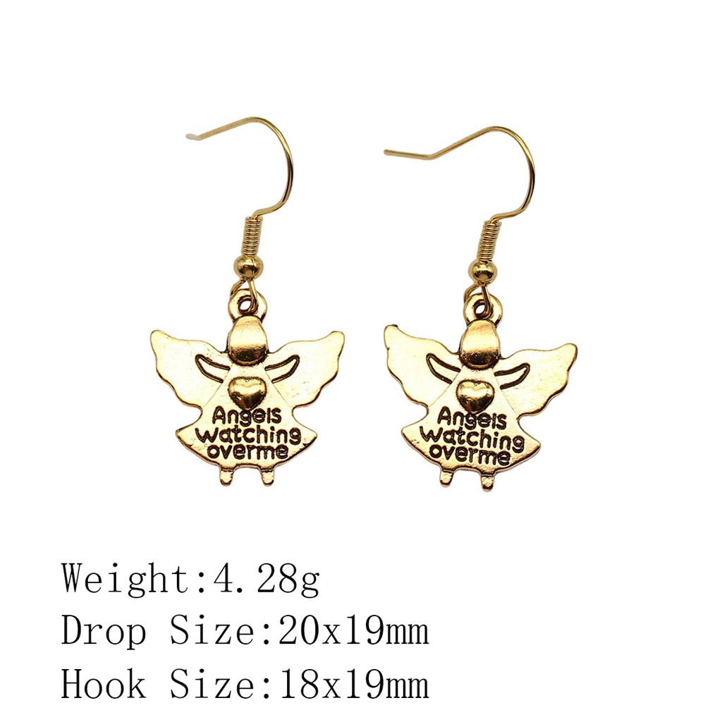 Комплекты сережек на годовщину свадьбы, серьги-подвески и подвески в виде крыльев ангела, женские серьги-сумки для свадьбы