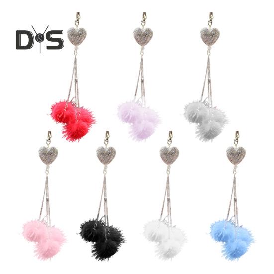 Подвесной кулон в форме сердца, аксессуары для зеркала заднего вида автомобиля со шнурком, легко подвешиваемые сверкающие подвесные подвески