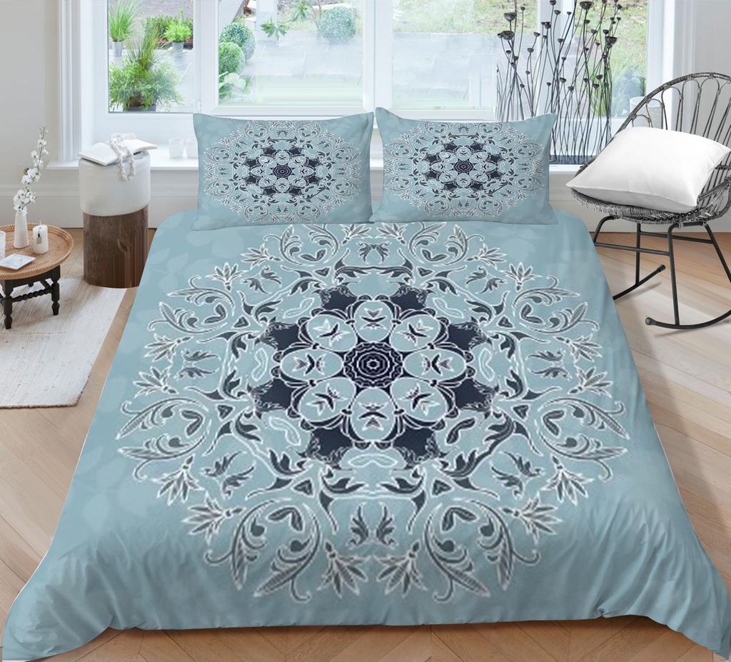 Geometric Shape Series Quilt Cover Pillowcase Two Three Piece Set Polyester 3D Digital Printing