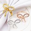 6 PCs/Lot Simple Golden Napkin Ring with Butterfly Bow Tie, Metal Buckle, Hotel and Restaurant Mouth Cloth Ring