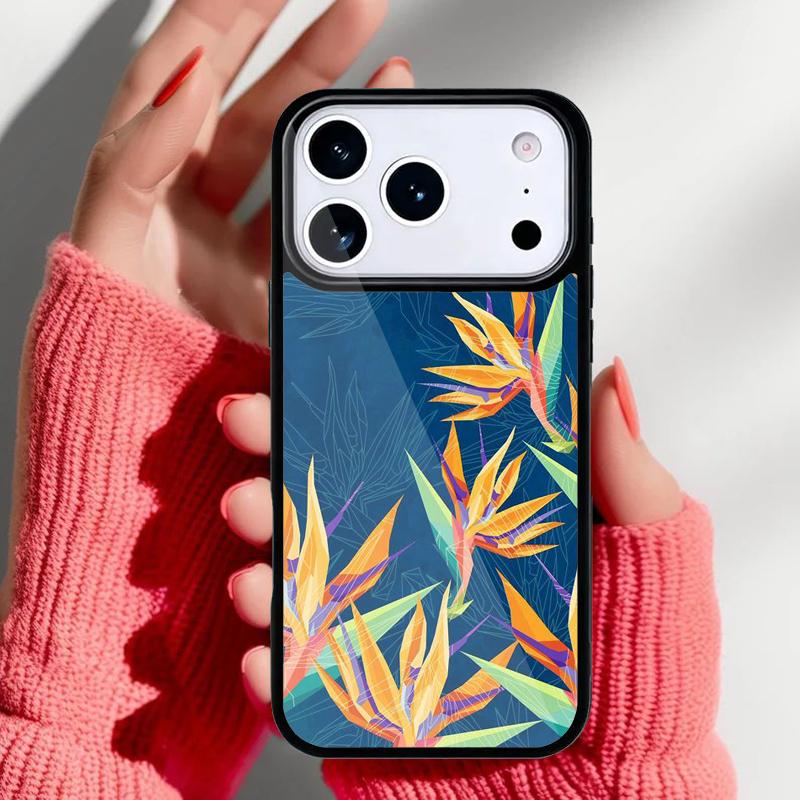 Ретро Цветочные Листья Граффити Чехол для Телефона для iPhone 17 Air 16e 15 14 13 Pro Max Задняя Крышка для 12 11 Pro Coque