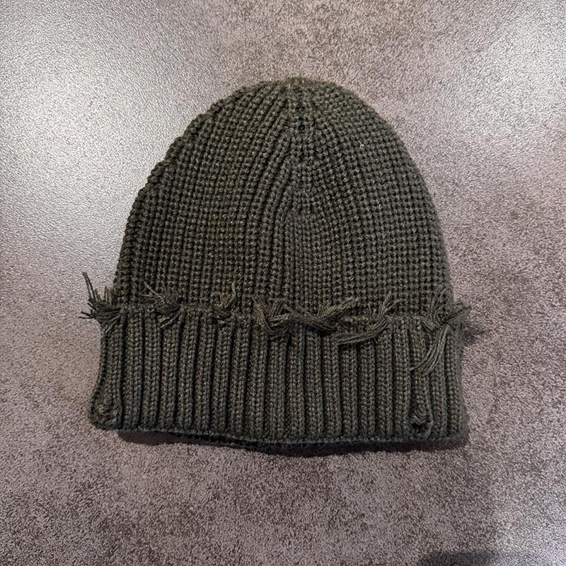 Вязаная однотонная шапка Зимний уличный стиль Теплая шапка-бини для повседневной носки
