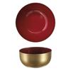 [A1714] - Металлическая чаша "Бохо" золотисто-красного цвета - 12x6 см