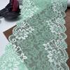 Elastic Lace, 17.5cm wide Light Cyan Stretch Mesh Lace Trim for Lingerie, Bra, Underwear, Dress, Garment, Sewing & Crafting