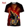 Футболка с 3D принтом Grim Reaper Anubis, древнеегипетский глаз Бога Египта, фараон, модная футболка в стиле Харадзюку с круглым вырезом и коротким рукавом