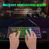 L100 Film 2.4g Wireless Keyboard RGB Multiple Backlight Modes 87 Keys Protable Gaming Office Keyboard