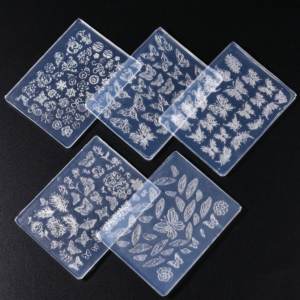 Winter Sweater Nail Carving Manicure Tool Snowflake Relief Mould Hot Gel Stencils for nail diy