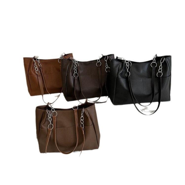 Stylish Large Capacity Casual Tote Bag For Women In Solid Colors Perfect For Commuting