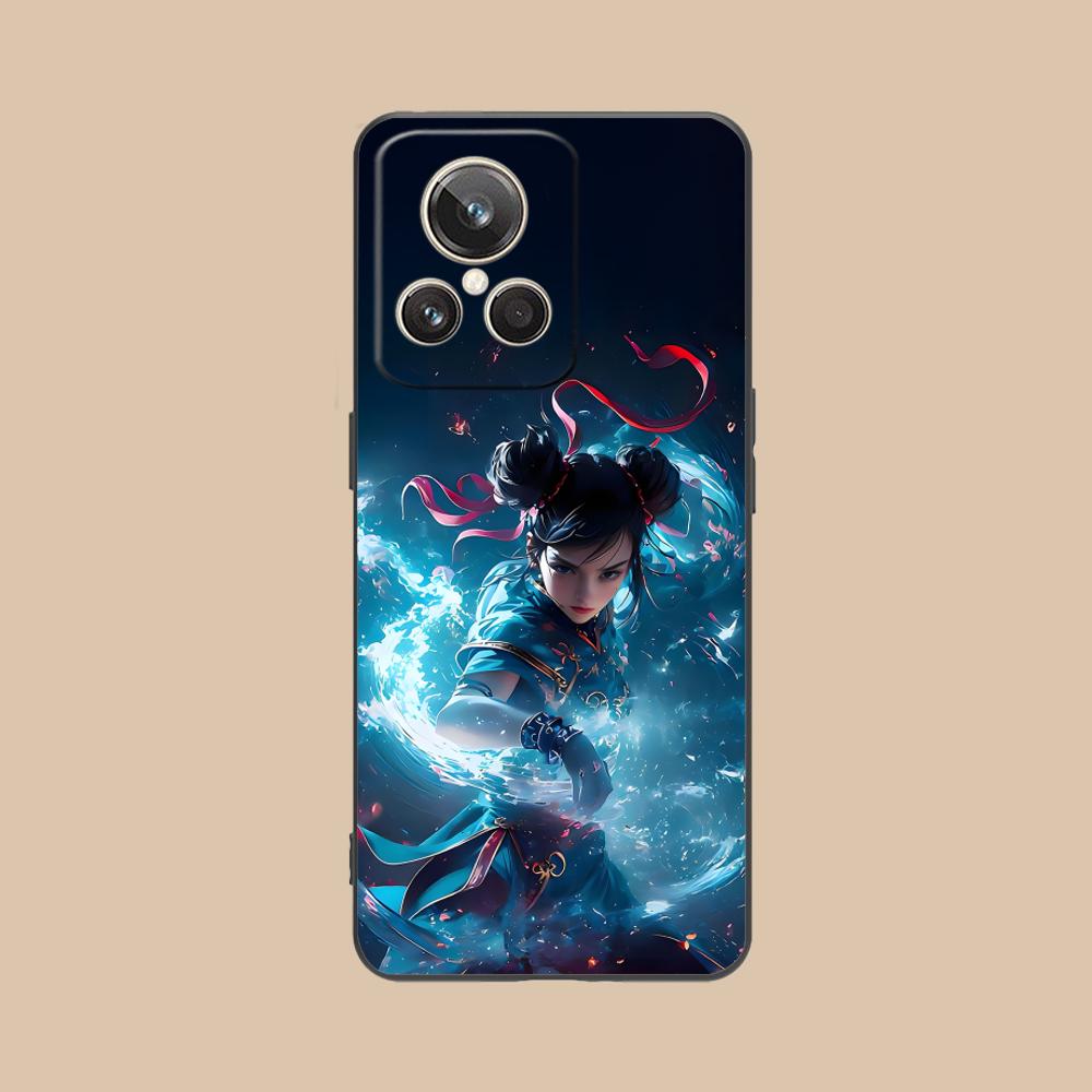 Чехол для телефона Street Fighter Chunli для Realme 15 14 13 12 11 10 9 Pro Plus T i Lite 5G Цветной Печатный Чехол Роскошный Красивый Чехол