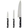 Набор кухонных ножей из высокоуглеродистой нержавеющей стали | Ручка с тройной клепкой | Набор из 3 штук (Серебряный)
