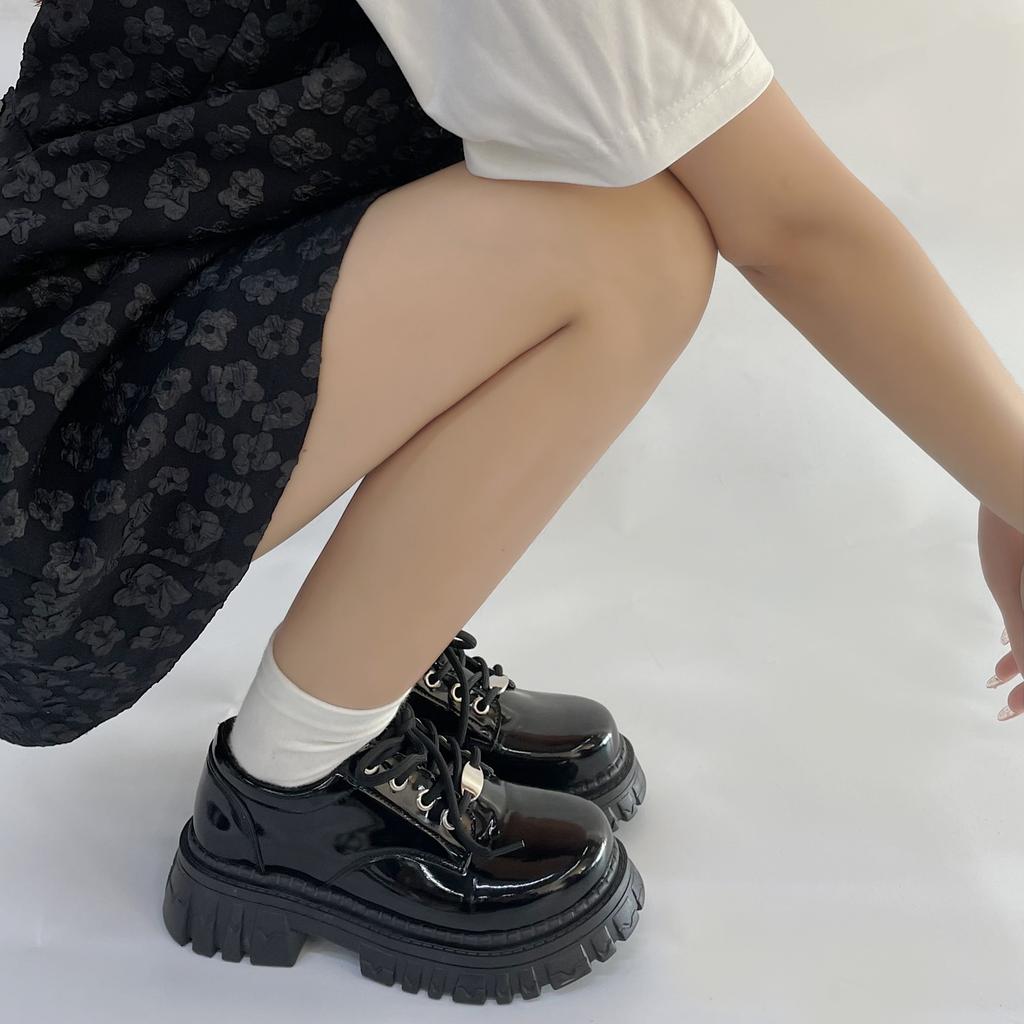 Thick -Soled Pu Leather Shoes Japanese Retro Mary Jane Shoes Female Jk Girl British Style Sponge Cake Single Shoes Heels