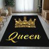 Золотая КоронаКоролева ХрустальБархатный Ковер Элегантный Черный ФонРоскошный Декор Дома Спальня Гостиная Ковер Модный Акцент