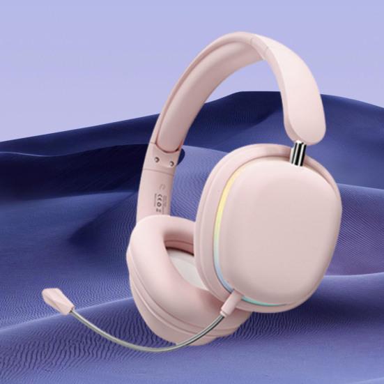 Беспроводные наушники с RGB-подсветкой Легкая конструкция Универсальные складные Bluetooth-совместимые игровые наушники с микрофоном