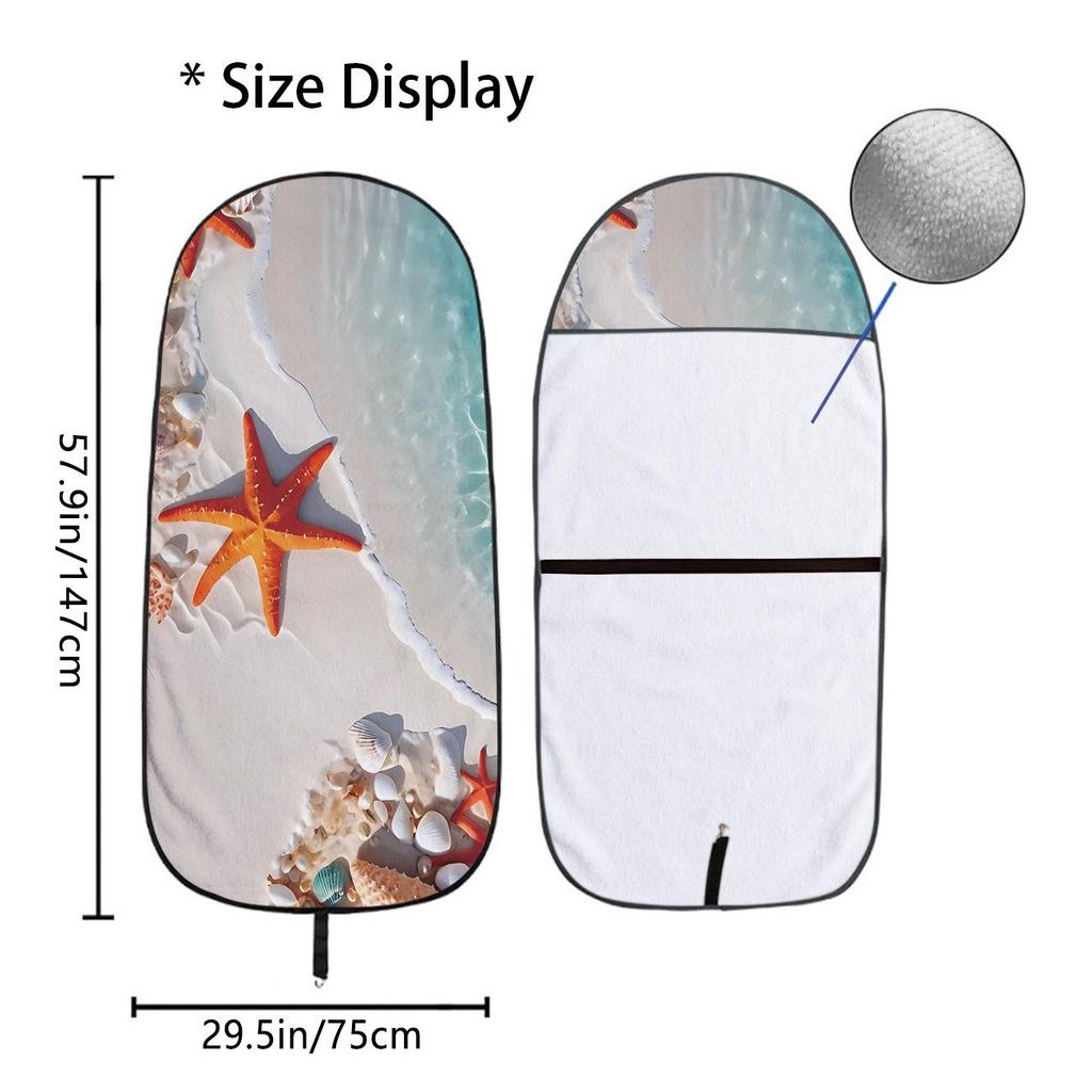 Universal Gym Car Seat Towel Cover - All-Season Front Seat Protector for Workout