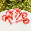 Christmas Candy Cane Shape Cute Christmas Tree Cuttings Traditional Shape Christmas Tree Decorations Christmas Atmosphere 20x10cm