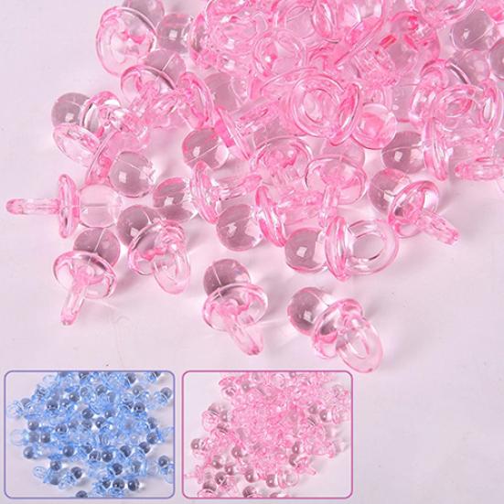 50 шт. Розовые мини-пустышки для девочки, соска, сувенир для вечеринки в честь рождения ребенка, торт