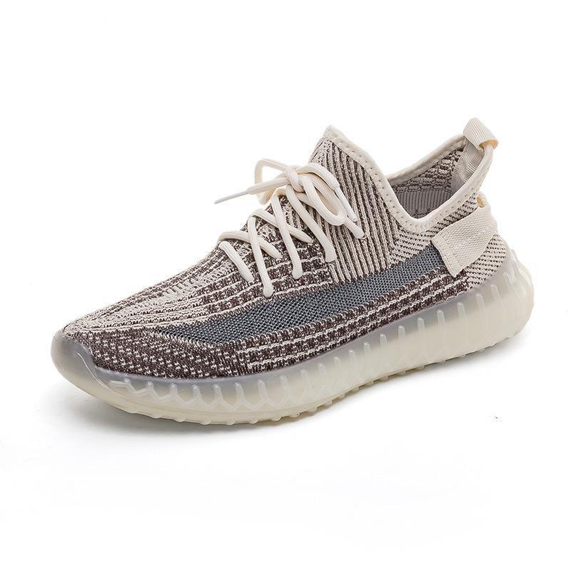 Пара кокосовых кроссовок 2025 лето новинка дышащие кроссовки для бега из ткани-мухи корейская версия легких спортивных кроссовок для женщин