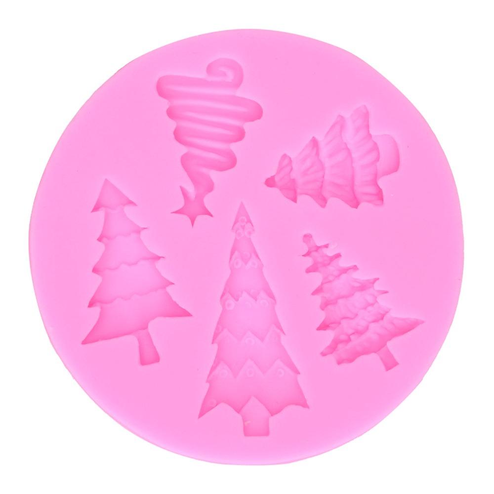 Food-Grade Silicone Silicone Fondant Mold Tree Cavities DIY Baking Mold Candy Making