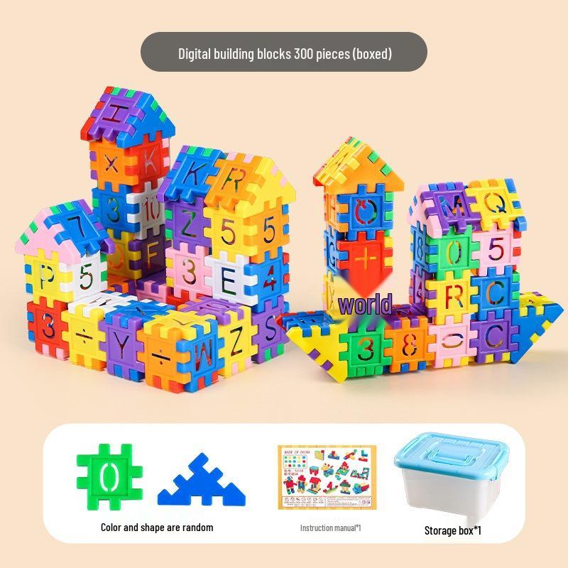 Геометрические кубики-цифры для детей (Возраст 6-8 лет) - 1-100 Кубиков DIY Замок Дом.