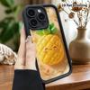 Чехол для телефона: 2D плоский дизайн, подходит для защитного чехла iPhone 18 17 16 15 14 13 Pro, ананас-смайлик, идеальный праздничный подарок на Рождество и Хэллоуин