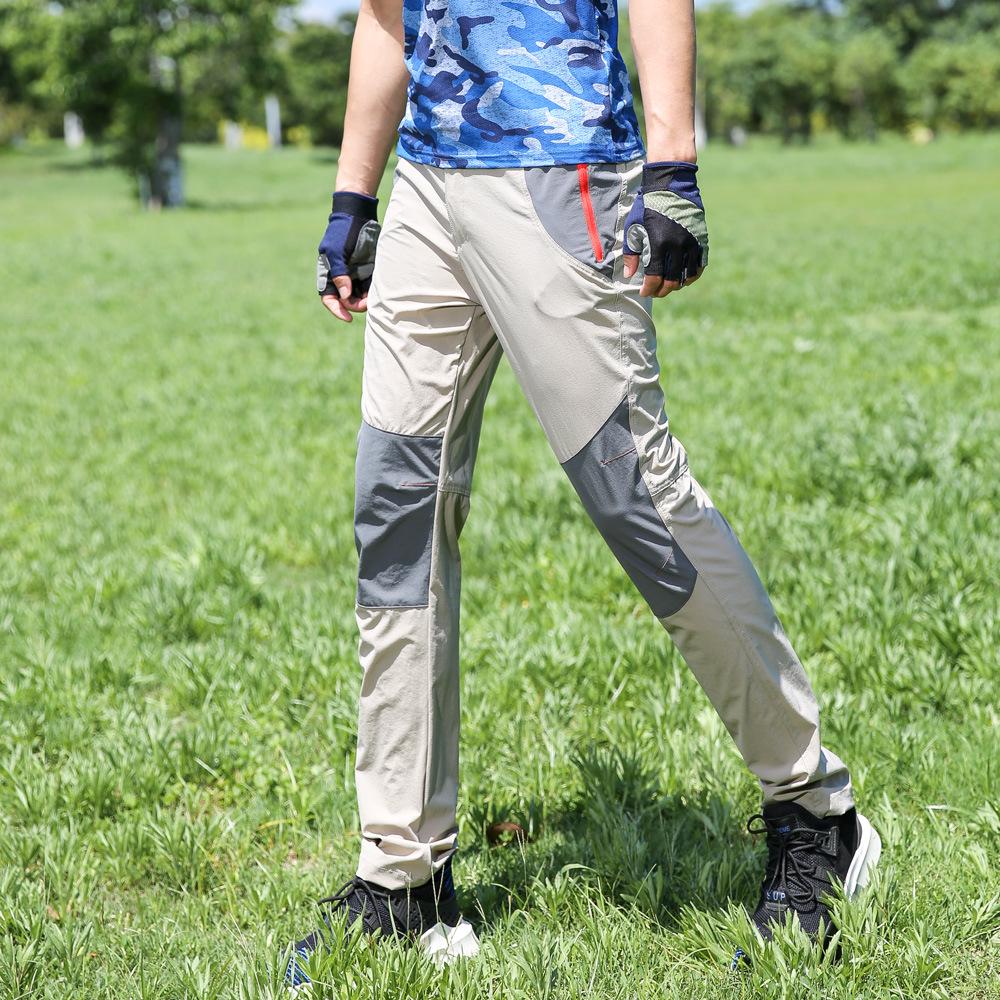 Мужские быстросохнущие ветрозащитные брюки для хайкинга - Тонкие, эластичные, дышащие, с защитой от солнца, больших размеров для занятий спортом на открытом воздухе и альпинизма.