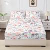Узор из цветов и растений Шапка на кровать из трех частей Цифровая печать Постельное белье Шапка на кровать Набор из трех частей Дети и Взрослые