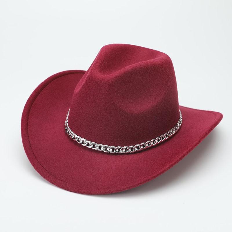 eBay jazz hat autumn and winter British retro top hat women's trendy women's woolen western cowboy hat