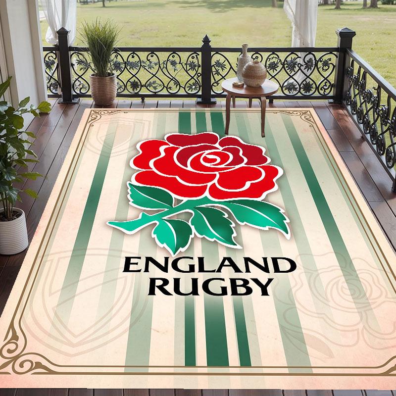 Soft Floor Carpet England Rugby Pattern Area Rug Decorative Mat For Home Room Decoration
