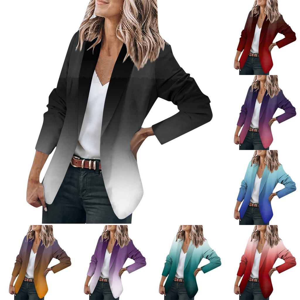 Women's Jacket Long Sleeve Cardigan Collar Single Button Business & Leisure Top