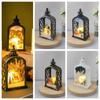 Arch Christmas Hanging Lamp Santa Electronic Candle Lantern Christmas Wind  Lamp  Desktop Ornaments