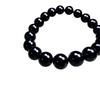 Powerful Morion Stone Bracelet for Men and 10mm Natural Stone for Purification Small for Women with Small Women (Pebble Stone) (Women's Size, Approx.