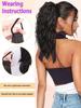 Women Fluffy Wavy Ponytail Extension Synthetic Curly Hairpiece With Elastic Band Natural Looking Hair Wig