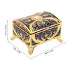 Sparkling Rhinestones Metal Jewelry Box Rectangular Treasure Chest Box  For Women