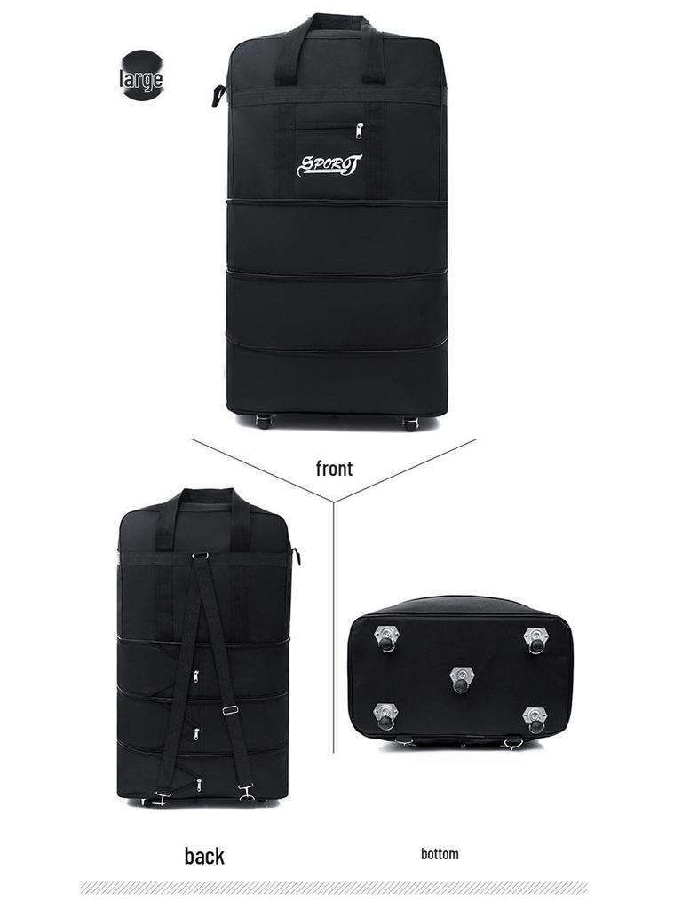 Large Capacity 158L Foldable Wheel Travel Bag - Checked Luggage for Study Abroad & Flights