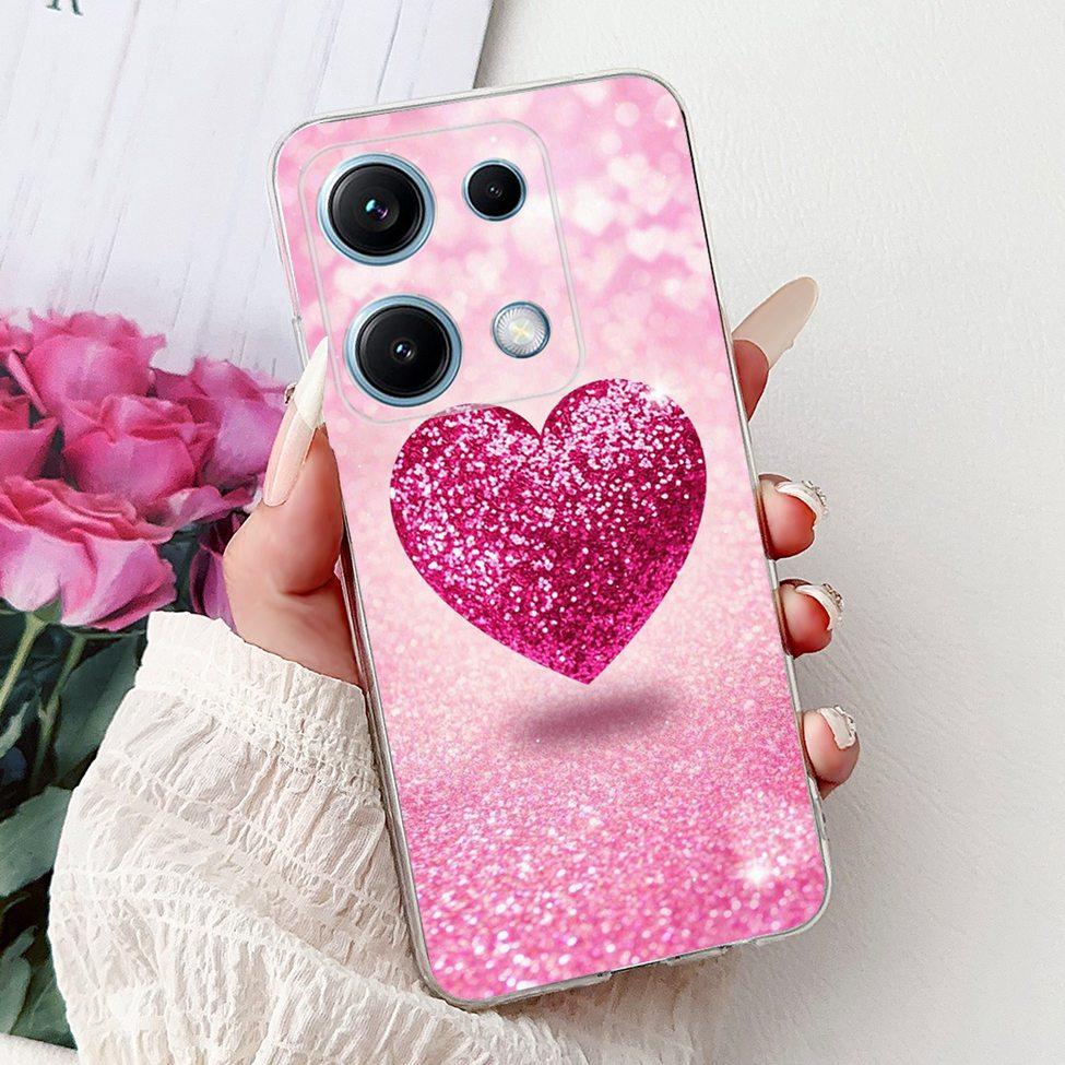 Clear For Redmi Note 14S 4G Case Cover Luxury Butterfly Love Fashion Flowers Cool Lion Cute Painted Soft Casing