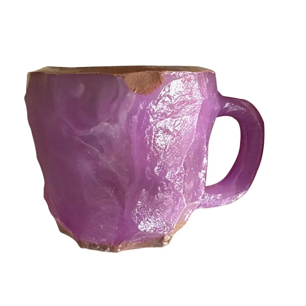Imitation Mineral Crystal Coffee Mugs Elegant Imitation Mineral Cup Multi-use Imitation Mineral Crystal Mug for Milk Coffee Tea