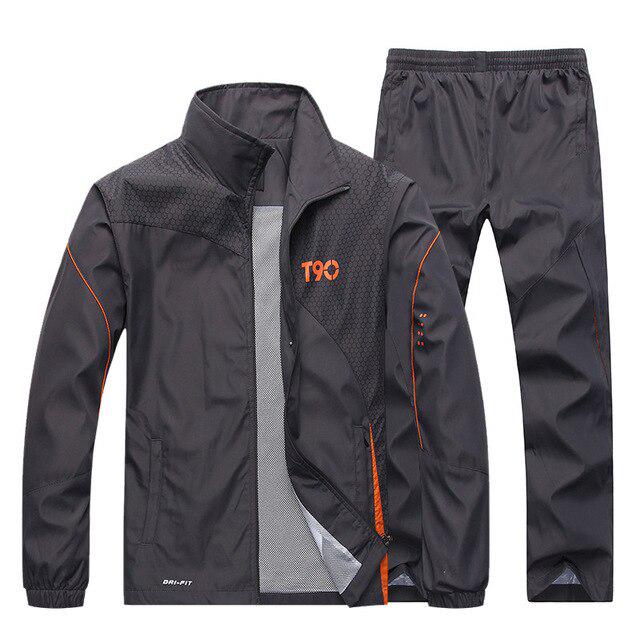 Men's Set Spring Autumn Men Sportswear 2 Piece Suits Jacket+Pant Sweatsuit Male Clothing Tracksuit