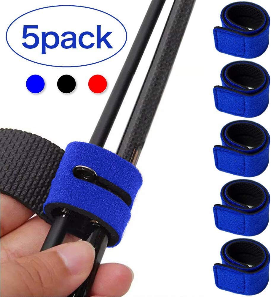L-park Rod Belt, Fishing Rod Band, Fishing Protection Belt, Tie Band [Choose from 3 Colors] (Blue)