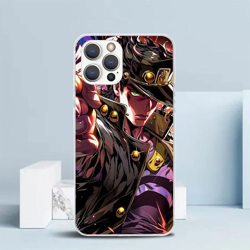 Чехол для телефона JoJo's Bizarre Adventure Kujo Jotaro Для iPhone 16 17 Air 16E 15 14 Plus 13 Mini 12 11 Pro Max 7 8 + SE 2020 Мягкий ТПУ