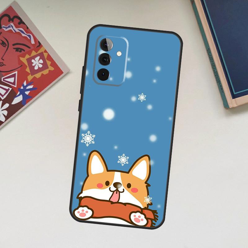 Cartoon Corgi Dog Case For Samsung Galaxy A34 A54 A14 A56 A52 A53 A16 A26 A36 A55 A35 A15 A32 A12 A33 A13 A17